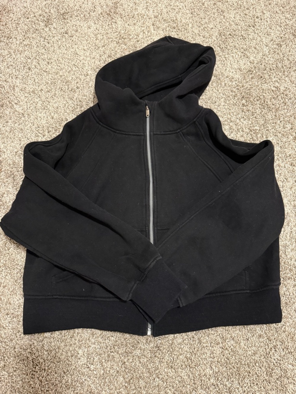 Black Zip-Up Hoodie Jacket